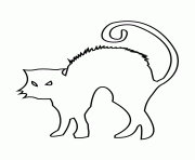 Printable alert cat stencil coloring pages