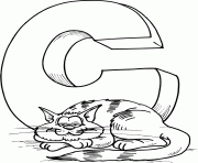 Printable cat s alphabet caa4c coloring pages