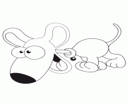 Printable big eyed puppy for children coloring pages