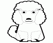 Printable pretty poodle puppy coloring pages