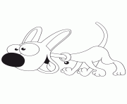 Printable happy puppy for first grade children coloring pages