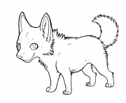 Printable cartoon wolf puppy coloring pages