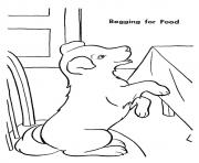 Printable The Pup Begging For Food puppy coloring pages
