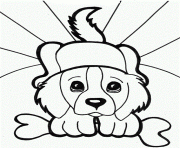 Printable puppy eyes dog1b65 coloring pages