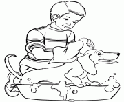 Printable puppy with bubble5ca0 coloring pages