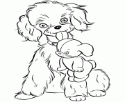 Printable a puppy and a doll 479a coloring pages