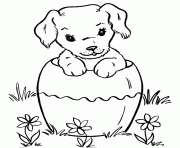 Printable puppy in a jar0465 coloring pages