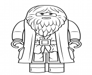 Printable lego rubeus hagrid minifigure harry potter coloring pages