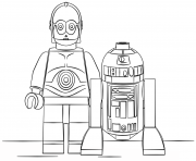 Printable lego r2d2 and c3po coloring pages