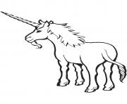 Printable Archaic Unicorn unicorn coloring pages