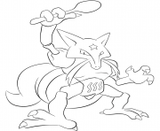 Printable 064 kadabra pokemon coloring pages