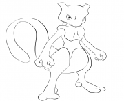 Printable 150 mewtwo pokemon coloring pages