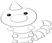 Printable 013 weedle pokemon coloring pages