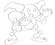 Printable 122 mr mime pokemon coloring pages