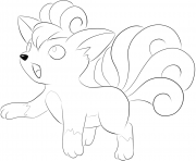 Printable 037 vulpix pokemon coloring pages