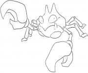 Printable 098 krabby pokemon coloring pages