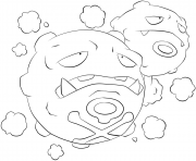 Printable 110 weezing pokemon coloring pages