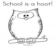 Printable school is a hoot coloring pages