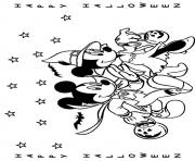 Printable Mickey y minnie en halloween disney halloween coloring pages