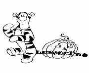 Printable tigger disney halloween coloring pages