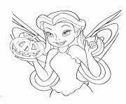 Printable Disney fairy halloween coloring pages