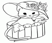 Printable for girls cats kitten coloring pages