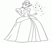 Printable pretty cinderella for girls coloring pages