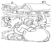 Printable big snowball winter s for girls 04cd coloring pages