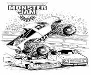 Printable grave digger monster jam truck coloring pages