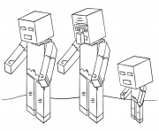 Printable minecraft zombies coloring pages
