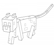 Printable minecraft ocelot coloring pages