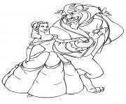 Printable princess beauty beast belle coloring pages