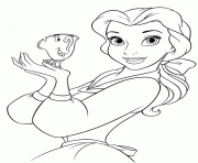 Printable beauty and beast disney princess coloring pages