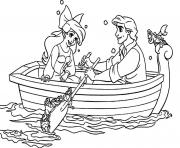 Printable princess ariel and eric coloring pages