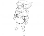 Printable zelda standing coloring pages