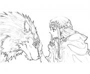 Printable legends of zelda love wolf coloring pages