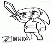 Printable zelda for kids coloring pages