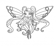 Printable chibi stella enchantix winx club coloring pages