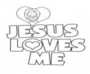 Printable jesus loves me coloring pages