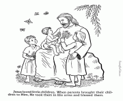 Printable jesus loved little children coloring pages