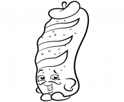 Printable Slick Breadstick with Mustache shopkins season 2 coloring pages