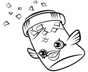 Printable Fish Flake Jake Petkins shopkins season 4 coloring pages