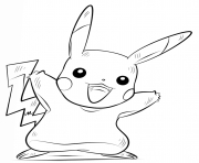 Printable pikachu coloring pages