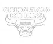 Printable chicago bulls logo nba sport coloring pages