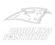 Printable carolina panthers logo football sport coloring pages