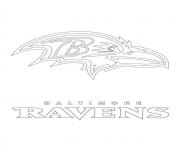 Printable baltimore ravens logo football sport coloring pages