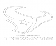Printable houston texans logo football sport coloring pages