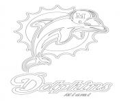 Printable miami dolphins logo football sport coloring pages