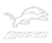 Printable detroit lions logo football sport coloring pages