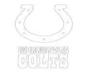 Printable indianapolis colts logo football sport coloring pages
